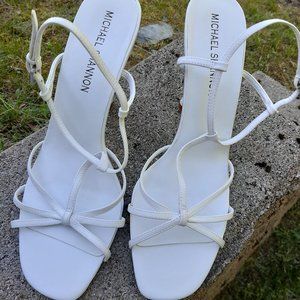 White Sandals with Heel, Size 10 - Michael Shannon